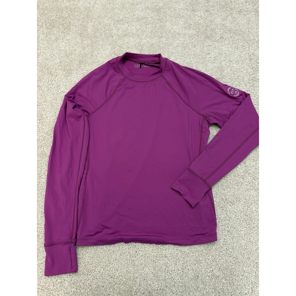 Greyson Sienna Mock Neck Shirt Womens Size M Purple Top Short Sleeve Golf